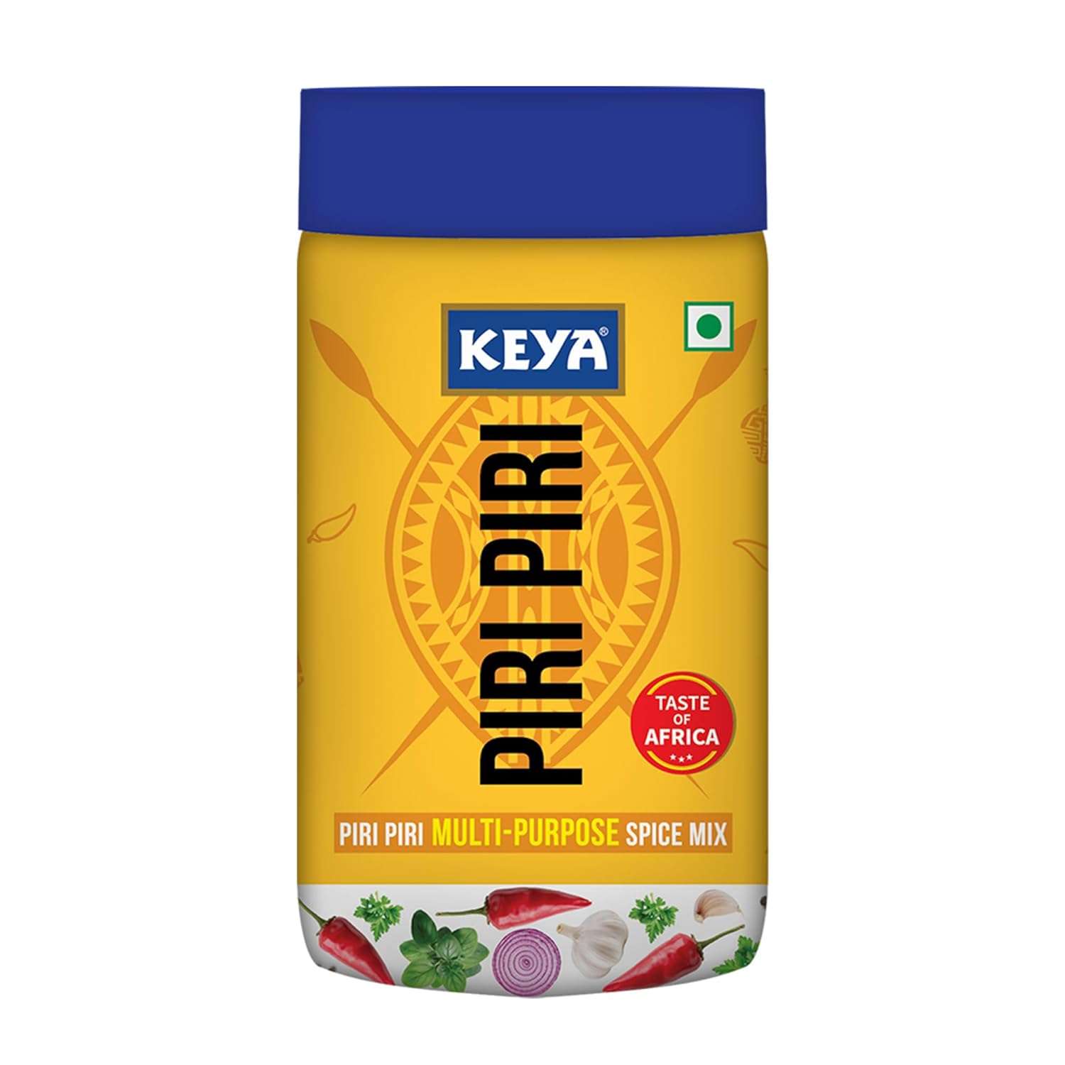 Keya Piri Piri Peri Peri Exotic Spice Mix Multi-purpose Seasoning Zero Artifical Colours No Added MSG Instant Seasoning Mix Marinade Mix, Dip Mix, Sprinkler 100g (3.5 oz)